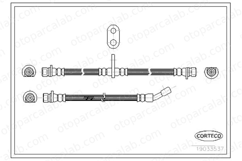 CORTECO 19033537 Fren Hortumu Ön Sağ veya Sol ROVER 600 I HONDA ACCORD V 19033537 1466SL4900