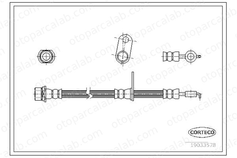 CORTECO 19033578 Fren Hortumu Ön Sağ TOYOTA AVENSIS COROLLA 9008094199