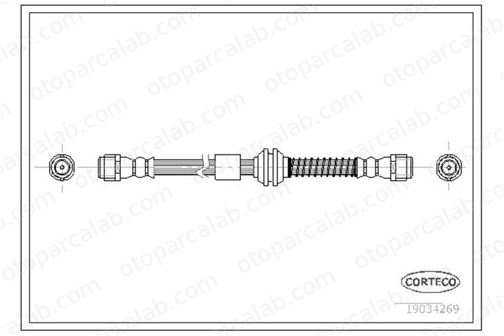 CORTECO 19034269 Fren Hortumu Ön Sağ veya Sol VW TOUAREG AUDI Q7 19034269 95535513914