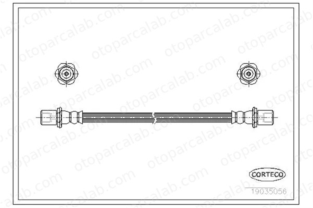 CORTECO 19035056 Fren Hortumu Arka Sağ veya Sol DAIHATSU ROCKY Hard Top WILDCAT/ROCKY 19035056 9004922090