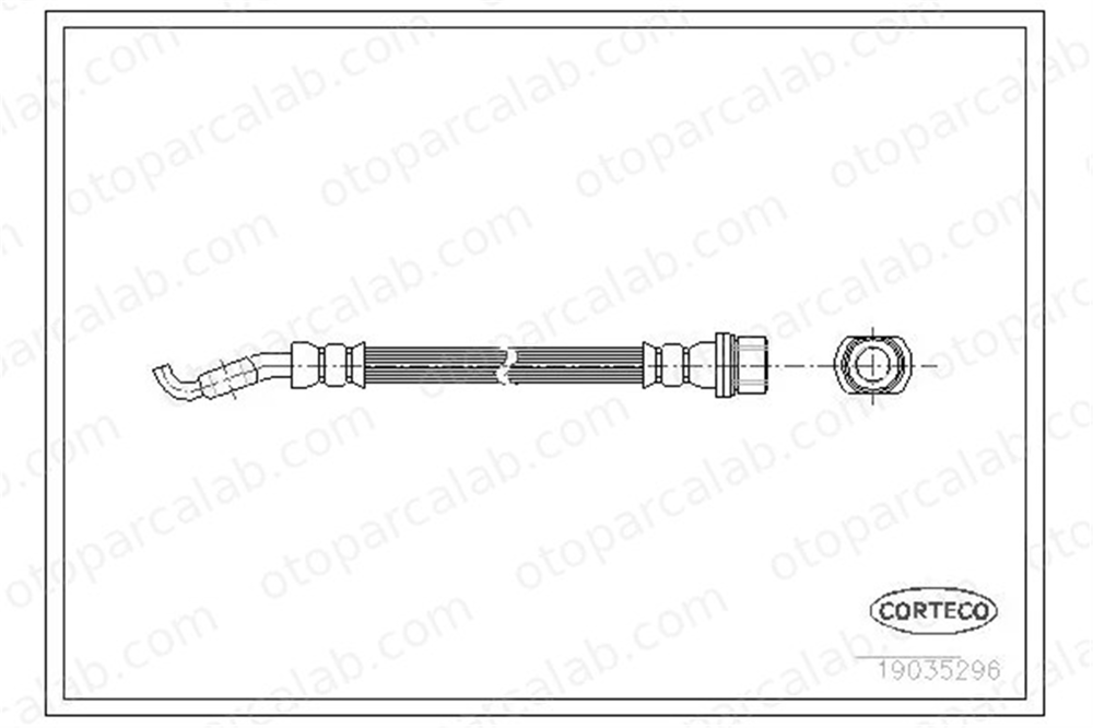 CORTECO 19035296 Fren Hortumu Arka Sağ veya Sol TOYOTA COROLLA Verso 19035296 9094702E84
