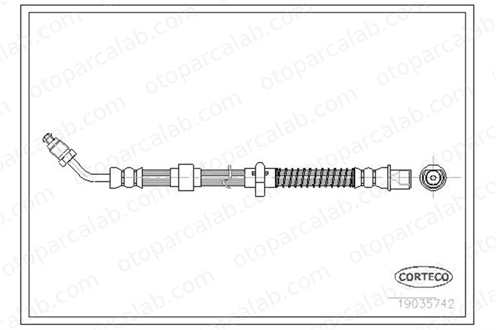 CORTECO 19035742 Fren Hortumu Arka Sol PEUGEOT 407 SW 407 19035742 48060000000