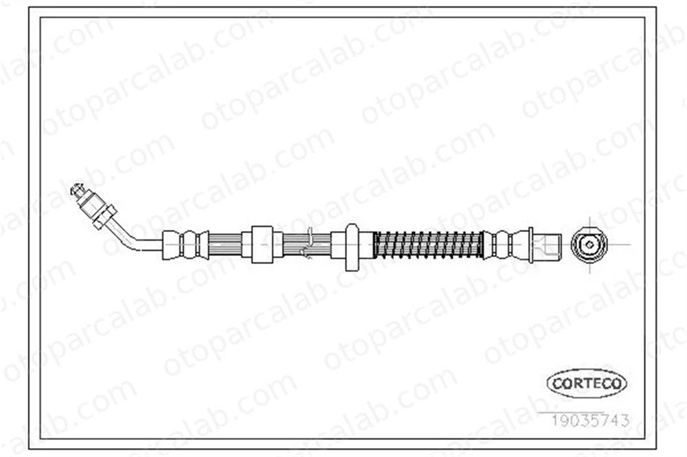 CORTECO 19035743 Fren Hortumu Arka Sağ PEUGEOT 407 SW 407 19035743 480600000000