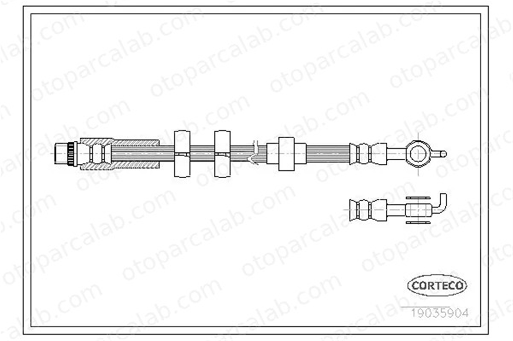 CORTECO 19035904 Fren Hortumu Ön Sağ veya Sol PEUGEOT 607 19035904 4806F4