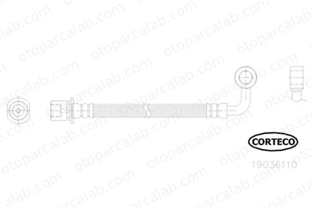 CORTECO 19036110 Fren Hortumu Arka Sağ veya Sol SUBARU LEGACY IV Station wagon LEGACY IV 19036110 26591AE000