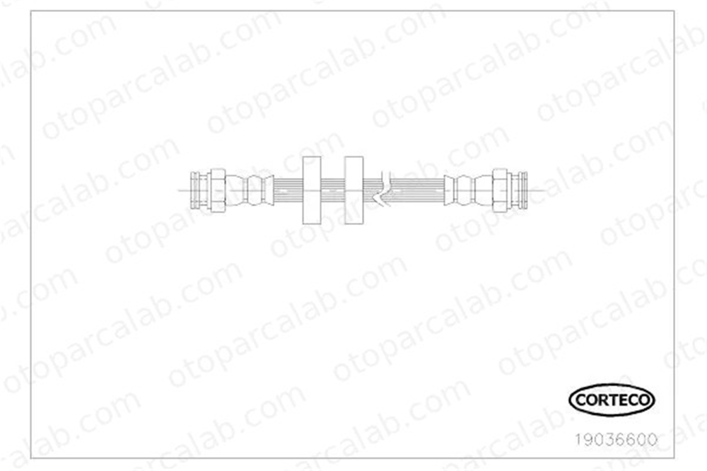 CORTECO 19036600 Fren Hortumu Arka Sağ veya Sol CITROËN NEMO Kasa/büyük limuzin NEMO MPV 19036600 4806K0