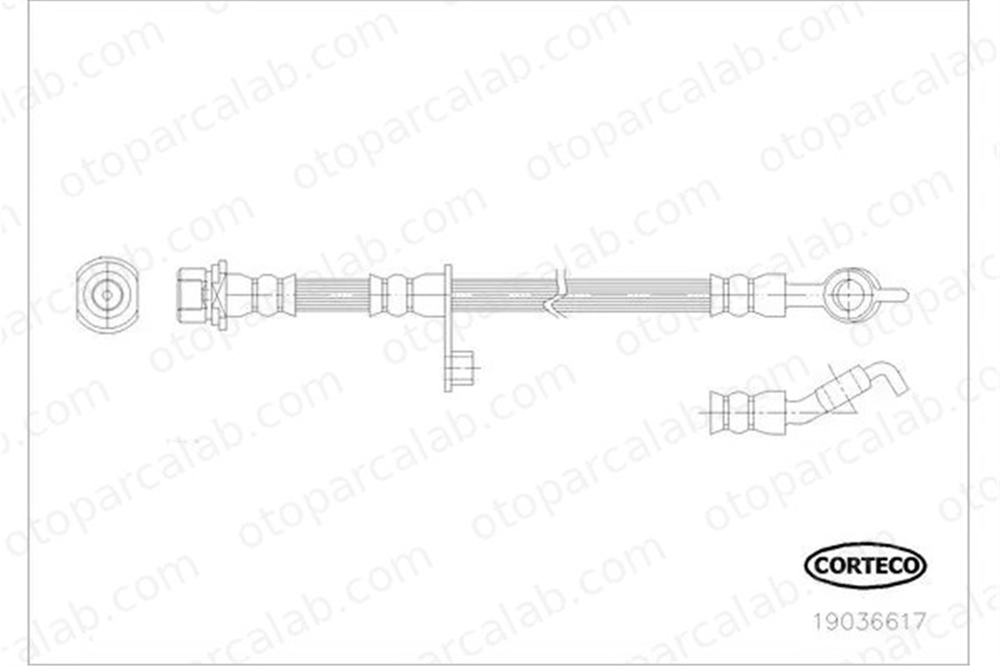 CORTECO 19036617 Fren Hortumu Arka Sağ veya Sol TOYOTA YARIS VERSO YARIS 19036617 9094702J38