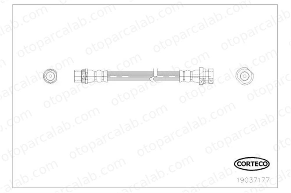 CORTECO 19037177 Fren Hortumu Arka Sol RENAULT KANGOO / GRAND KANGOO II KANGOO Express 19037177 462103097R