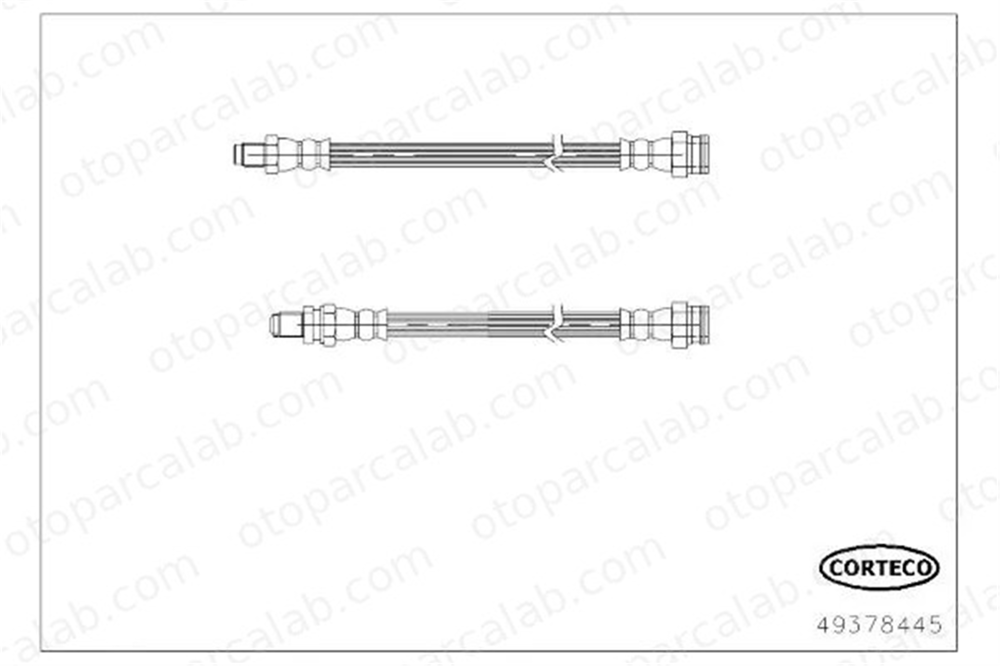 CORTECO 49378445 Fren Hortumu Arka Sağ veya Sol SMART FORTWO Cabrio FORTWO Coupe 49378445 4514200148