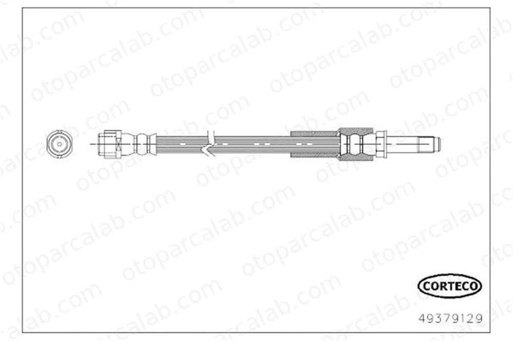 CORTECO 49379129 Fren Hortumu Arka Sağ veya Sol MERCEDES-BENZ SLK SLC 49379129 1724280035