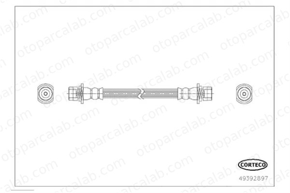 CORTECO 49392897 Fren Hortumu Arka Sağ veya Sol TOYOTA YARIS 49392897 90947W2036