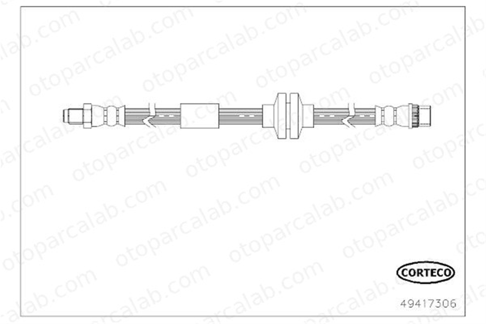 CORTECO 49417306 Fren Hortumu Arka Sağ veya Sol RENAULT MASTER III Panelvan/Van MASTER III Platform şasi 49417306 8200735352