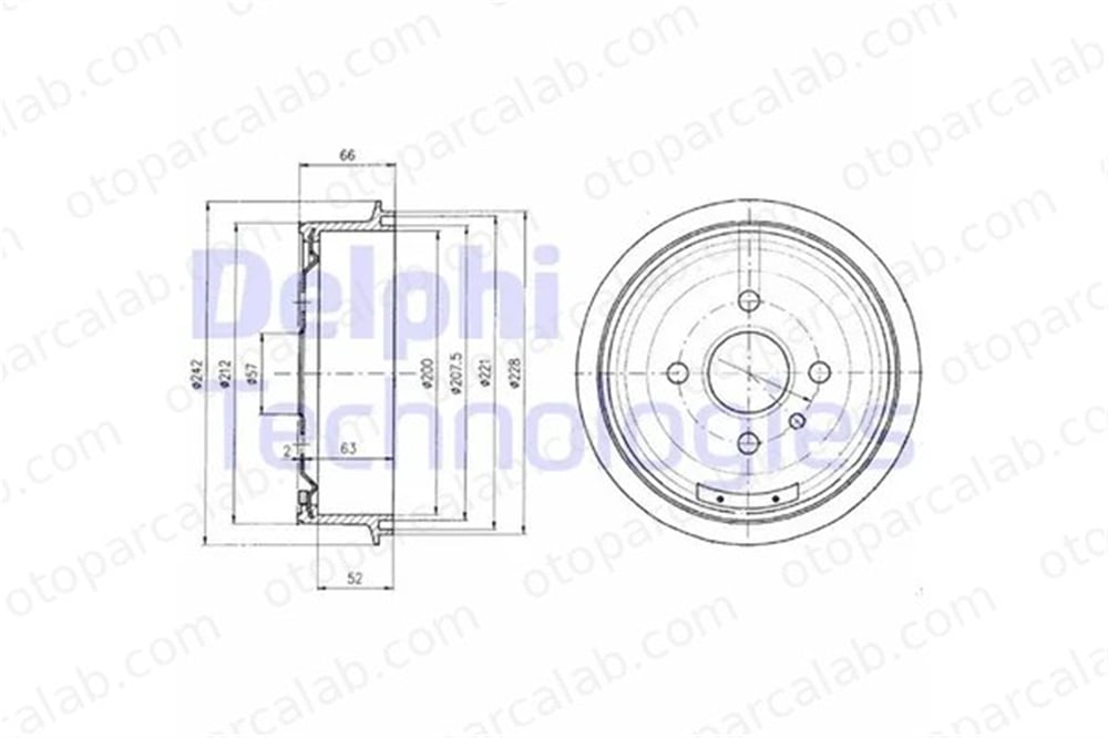 DELPHI BF102 Kampana Arka Sağ veya Sol OPEL KADETT E Hatchback KADETT E Station wagon 568057 90168958