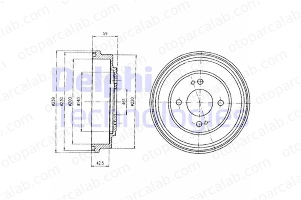 DELPHI BF208 Kampana Arka Sağ veya Sol FORD FIESTA III ESCORT V 6176744 6492328