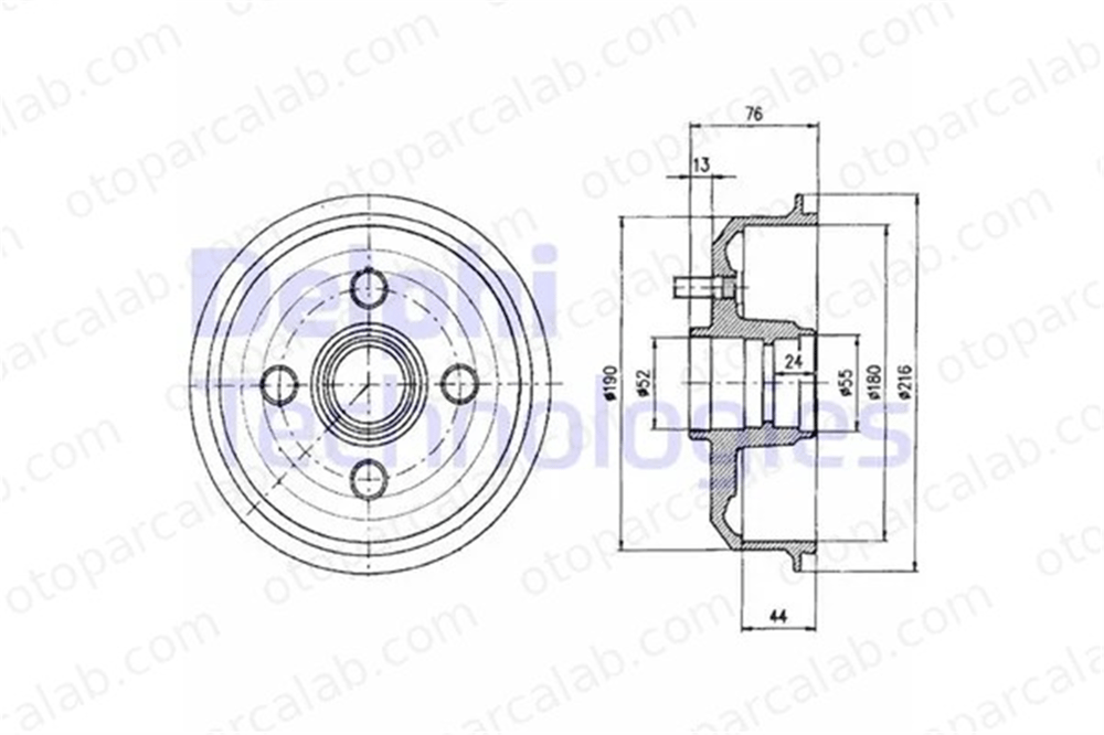 DELPHI BF229 Kampana Arka Sağ veya Sol FORD FIESTA III ESCORT V Turnier 1045392 6176743