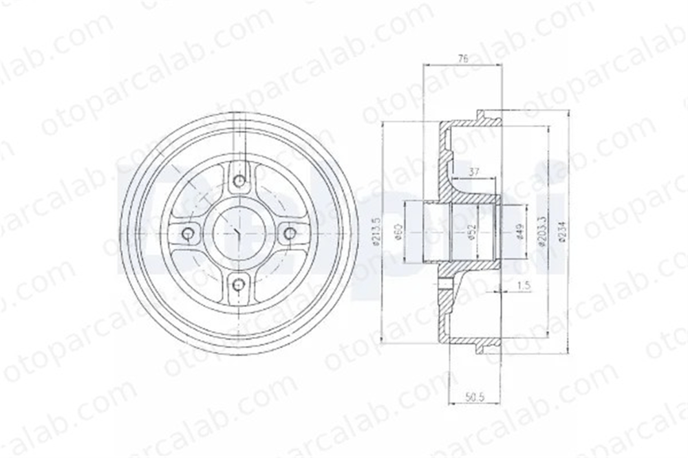 DELPHI BF281 Kampana Arka Sağ veya Sol RENAULT 19 II Chamade 19 II 8200276843 8200290352