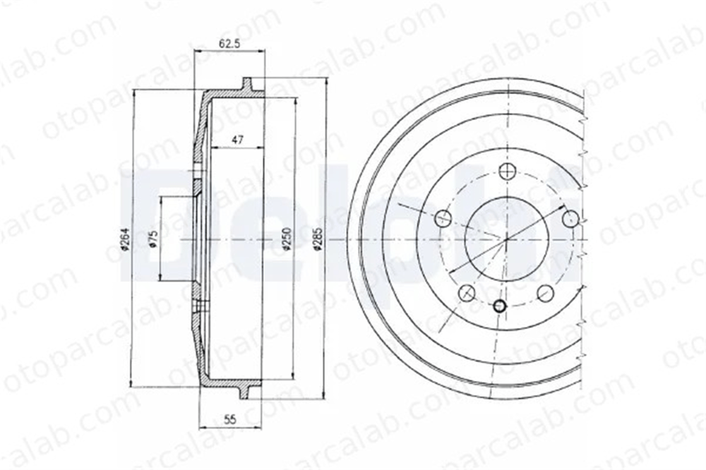 DELPHI BF323 Kampana Arka Sağ veya Sol BMW 5 5 Touring 6710008 93BB1126AB