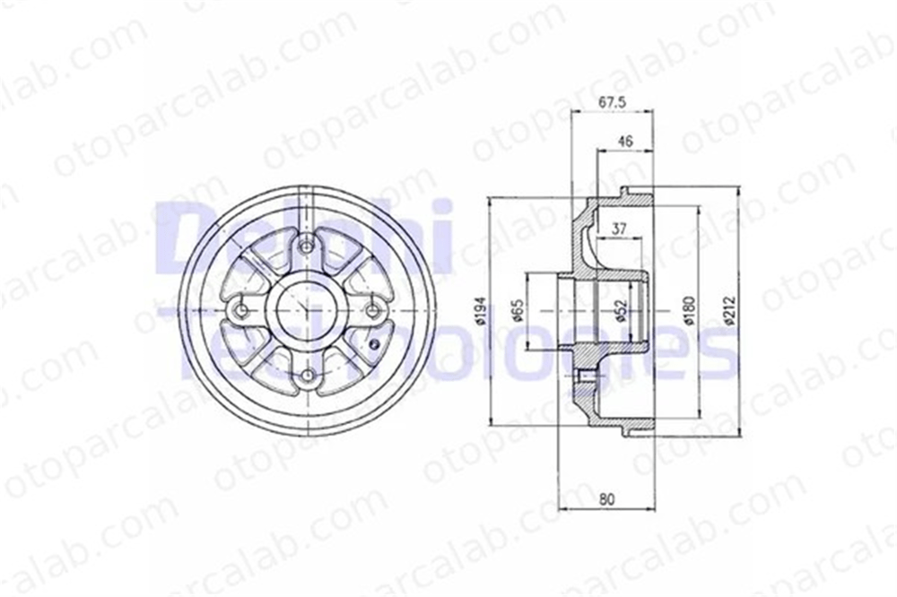 DELPHI BF324 Kampana Arka Sağ veya Sol CITROËN SAXO PEUGEOT 106 I 424744 424735