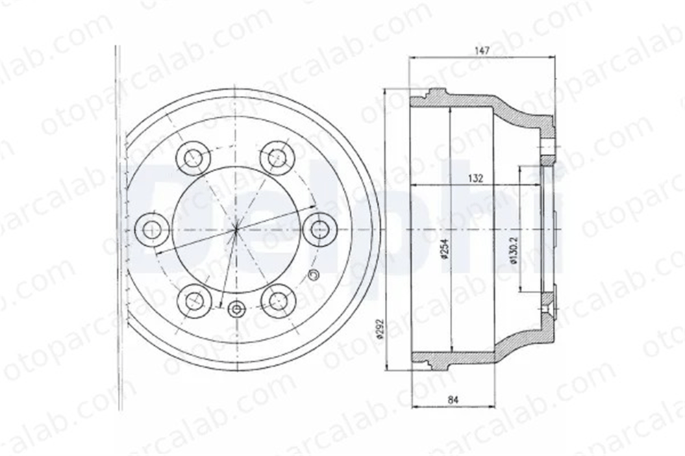 DELPHI BF330 Kampana Arka Sağ veya Sol FORD TRANSIT Minibüs/Otobüs TRANSIT Panelvan/Van 7777842 4267288