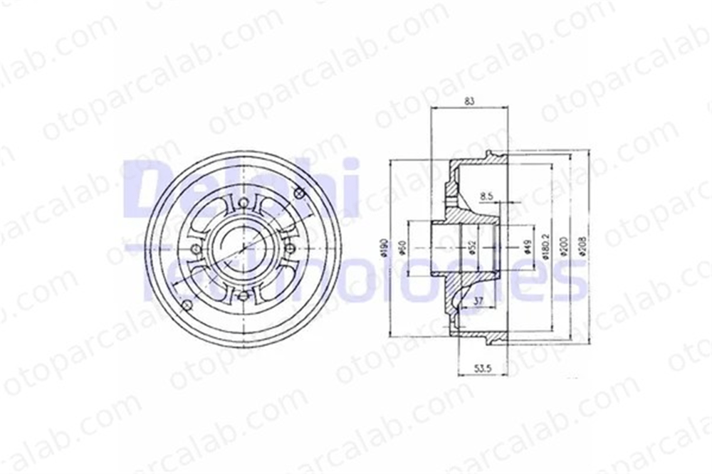 DELPHI BF426 Kampana Arka Sağ veya Sol DACIA LOGAN RENAULT CLIO II 6001548126 7700419824
