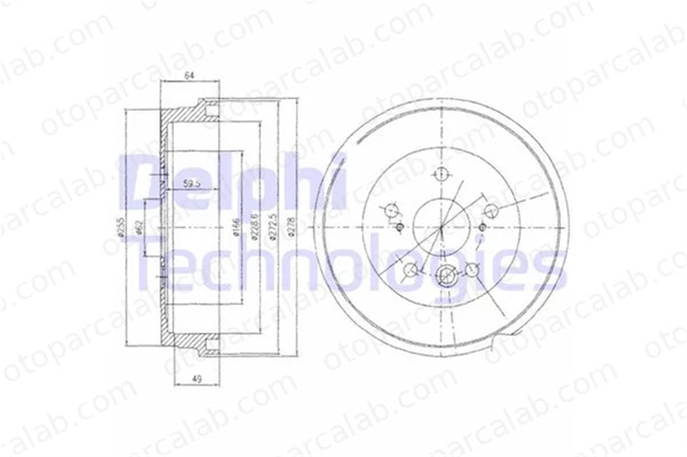 DELPHI BF495 Kampana Arka Sağ veya Sol TOYOTA RAV 4 II RAV 4 I 4243142010 4243142011