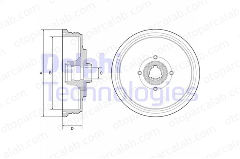 DELPHI BF510 Kampana Arka Sağ veya Sol SEAT INCA VW CADDY II Kasa/büyük limuzin 6K9501615D