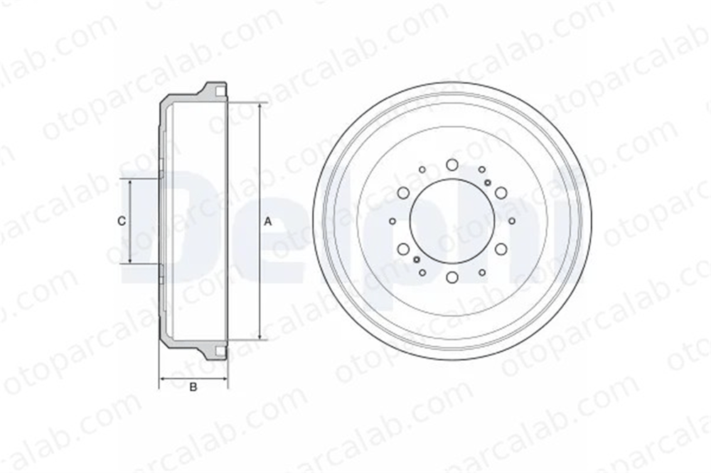 DELPHI BF533 Kampana Arka Sağ veya Sol TOYOTA HILUX V Pick-up HIACE IV Panelvan/Van 6K9501615 4243135110