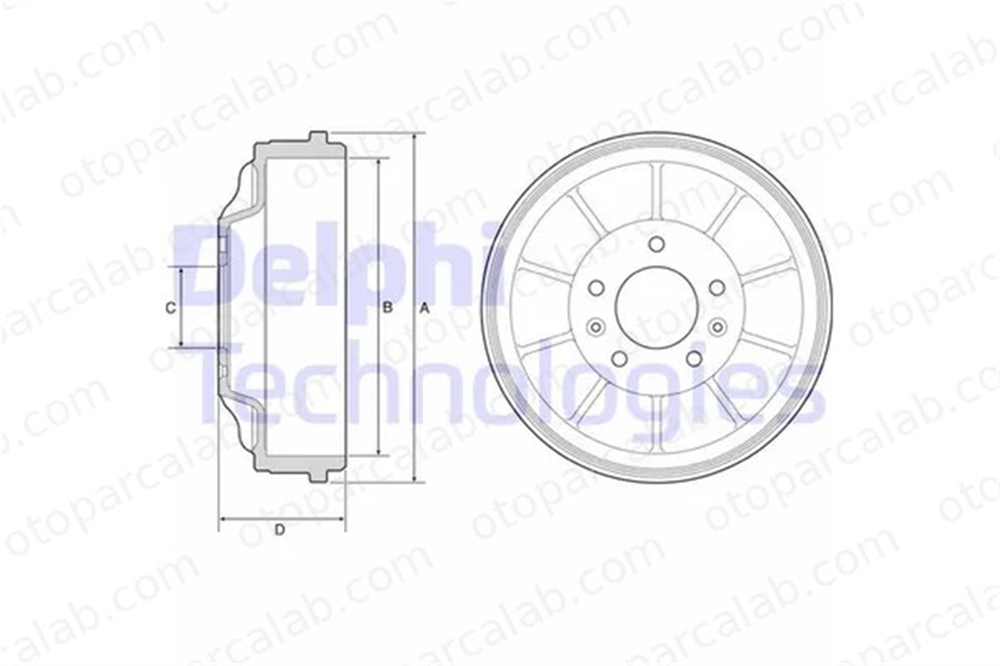 DELPHI BF562 Kampana Arka Sağ veya Sol TOYOTA PROACE Panelvan/Van CITROËN JUMPY 1401417180 424751