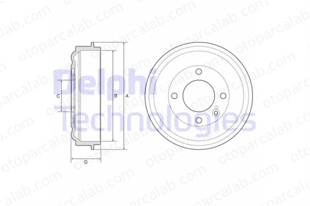 DELPHI BF638 Kampana Arka Sağ veya Sol PEUGEOT 208 II OPEL CORSA F 9821572480