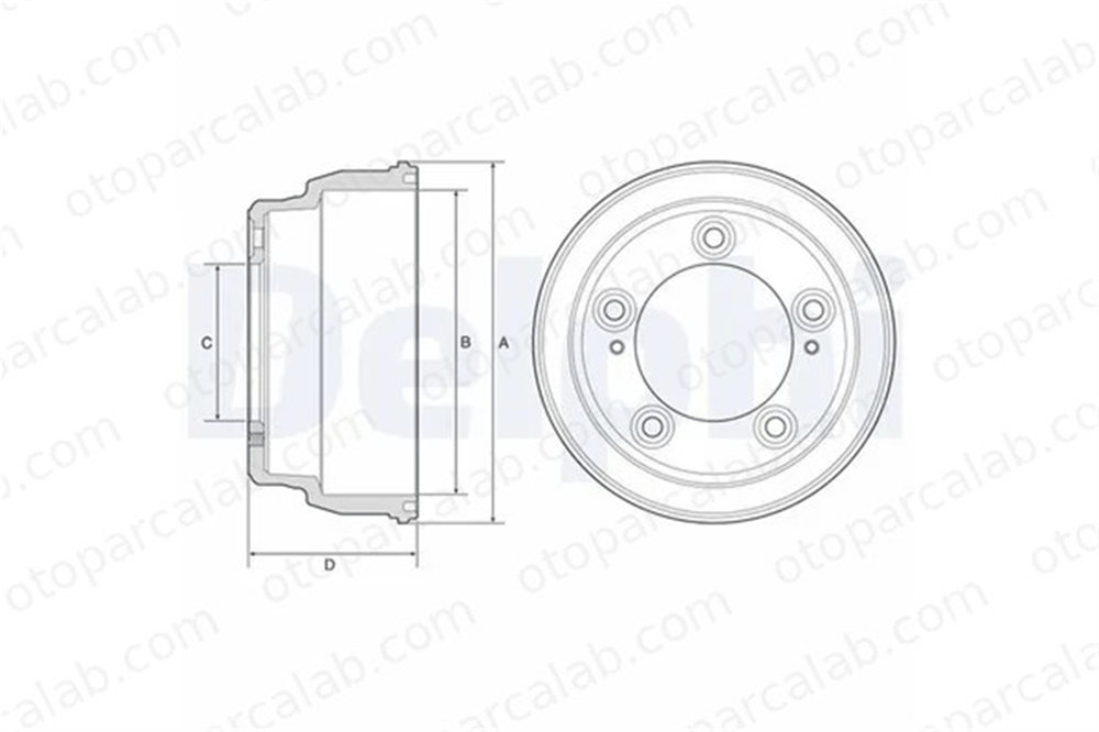 DELPHI BF645 Kampana Arka Sağ veya Sol HYUNDAI H100 Platform şasi H-1 Travel 584114F000 584114F001