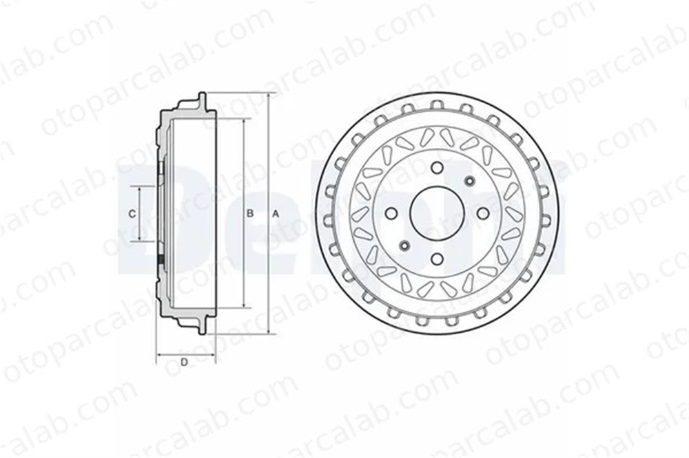 DELPHI BF663 Kampana Arka Sağ veya Sol LANCIA YPSILON FIAT MAREA 52127281
