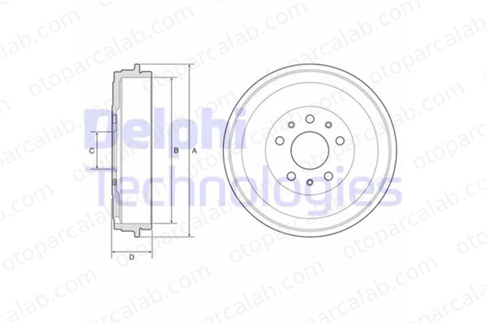 DELPHI BF767 Kampana Arka Sağ veya Sol OPEL COMBO Kasa/büyük limuzin COMBO Tour 51990128 51898123