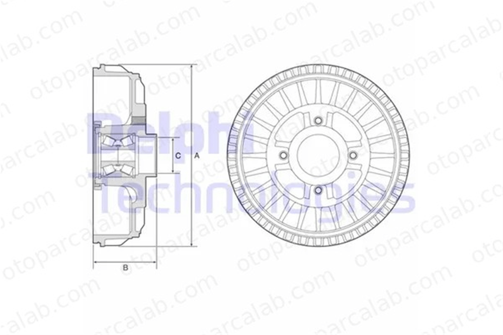 DELPHI BFR621 Kampana Arka Sağ veya Sol RENAULT KANGOO / GRAND KANGOO II KANGOO Express 432000505R 432001324R