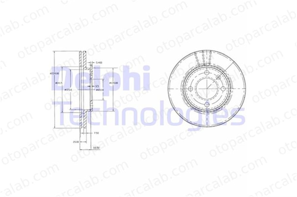 DELPHI BG2109 Fren Disk Ayna Ön Sağ ve Sol SEAT IBIZA II CORDOBA 321615301C 321615301A