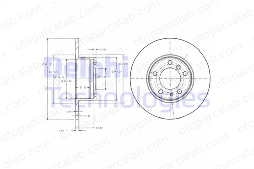 DELPHI BG2430 Fren Disk Ayna Ön Sağ ve Sol BMW 5 5 Touring 34111158042 34111159898