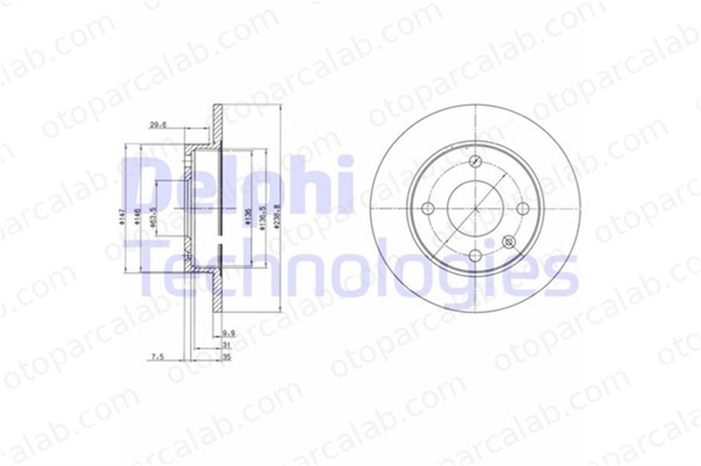 DELPHI BG2439 Fren Disk Ayna Ön Sağ ve Sol FORD FIESTA III ORION III 89FX1125AE 5022652