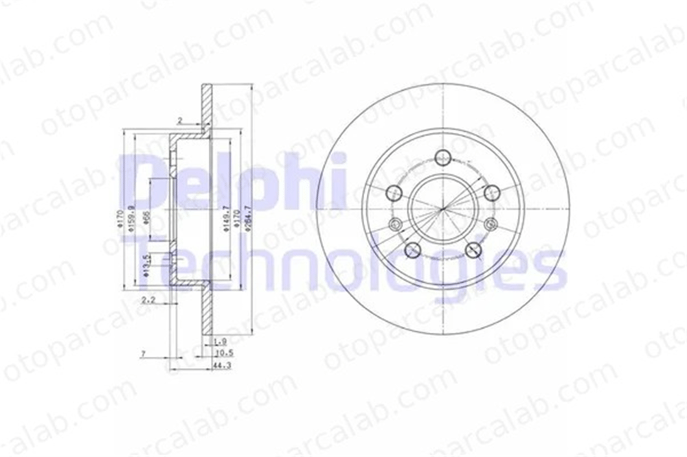DELPHI BG2696 Fren Disk Ayna Arka Sağ ve Sol RENAULT LAGUNA I LAGUNA I Grandtour 7700800003 7701201296