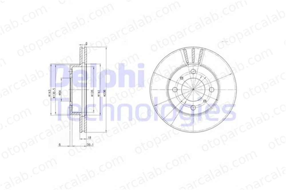 DELPHI BG2810 Fren Disk Ayna Ön Sağ ve Sol MITSUBISHI CARISMA CARISMA Sedan MB699282 MB699283