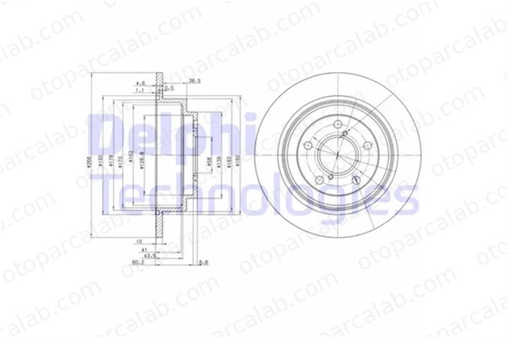 DELPHI BG2826 Fren Disk Ayna Arka Sağ ve Sol SUBARU FORESTER IMPREZA Station wagon 26710AC02A 26310AA091