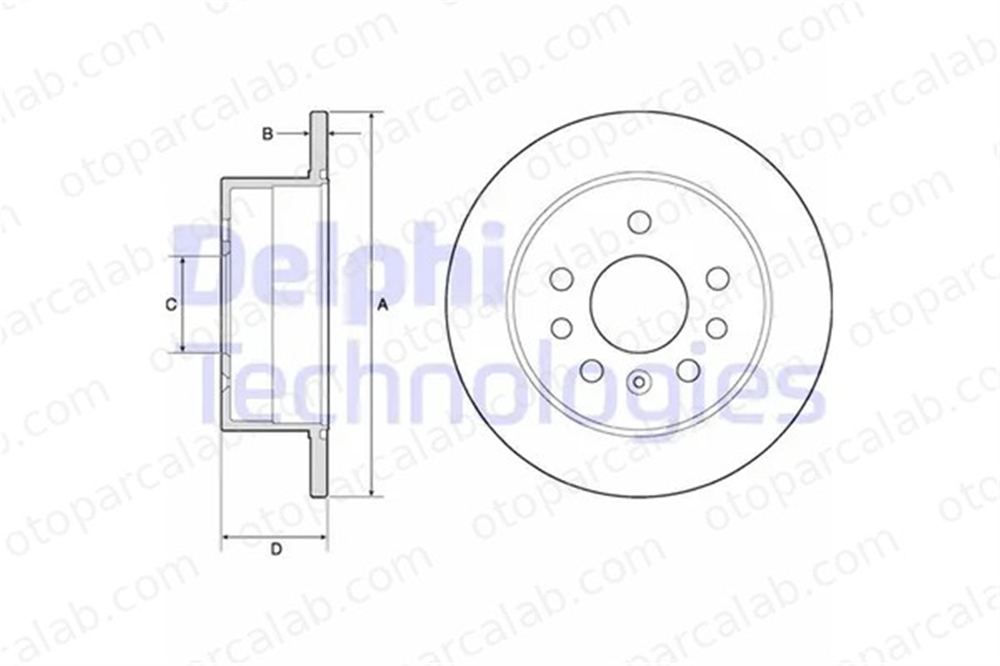 DELPHI BG2879 Fren Disk Ayna Arka Sağ ve Sol SAAB 900 II Coupe 900 II Cabrio 90509590 90445525