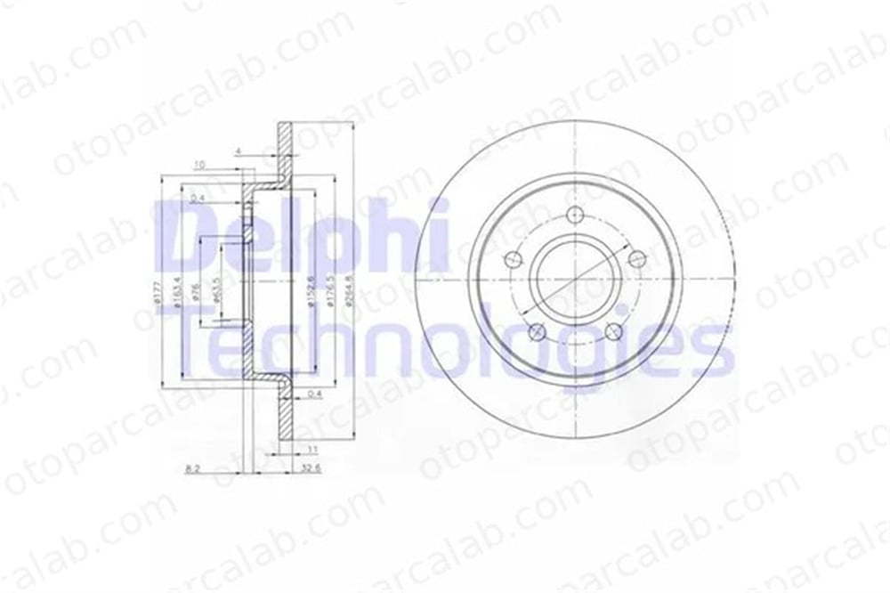 DELPHI BG3896 Fren Disk Ayna Arka Sağ ve Sol FORD FOCUS II Turnier FOCUS C-MAX 1223540 1223543