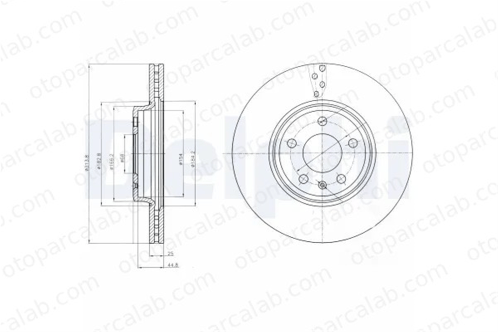 DELPHI BG4079 Fren Disk Ayna Ön Sağ ve Sol AUDI A5 Sportback A4 B8 8K0615301 8K0615301T