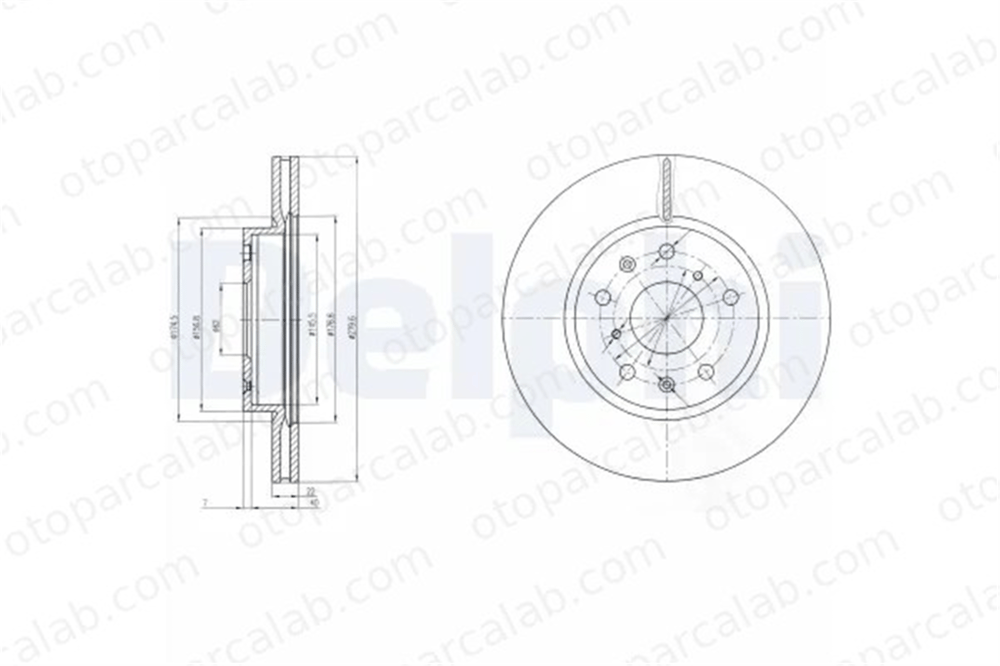 DELPHI BG4093 Fren Disk Ayna Ön Sağ ve Sol SUZUKI SX4 FIAT SEDICI 71742850 71750162