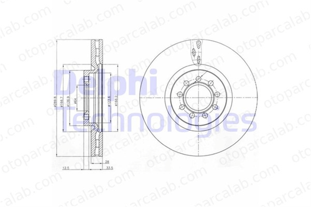 DELPHI BG4101 Fren Disk Ayna Ön Sağ ve Sol IVECO DAILY IV Platform şasi DAILY IV Panelvan/Van 2996121 504121612