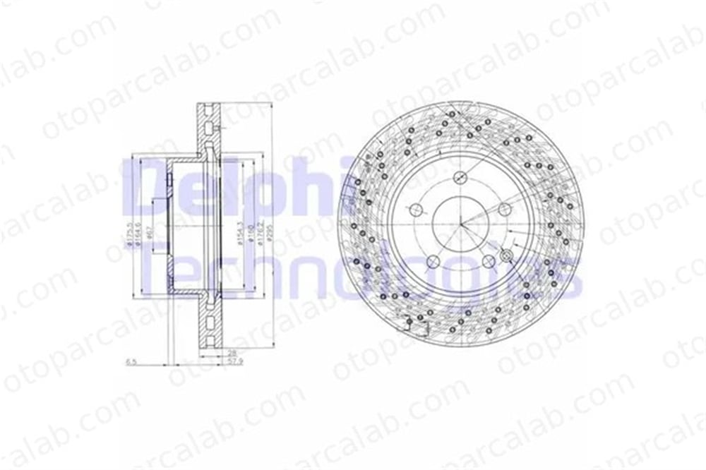 DELPHI BG4142C Fren Disk Ayna Ön Sağ ve Sol MERCEDES-BENZ C-SERISI C-SERISI T-Model A2044210912 A2044212812
