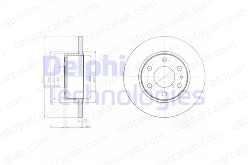DELPHI BG4165 Fren Disk Ayna Arka Sağ ve Sol IVECO DAILY IV Platform şasi DAILY VI Panelvan/Van 2996027 46393181