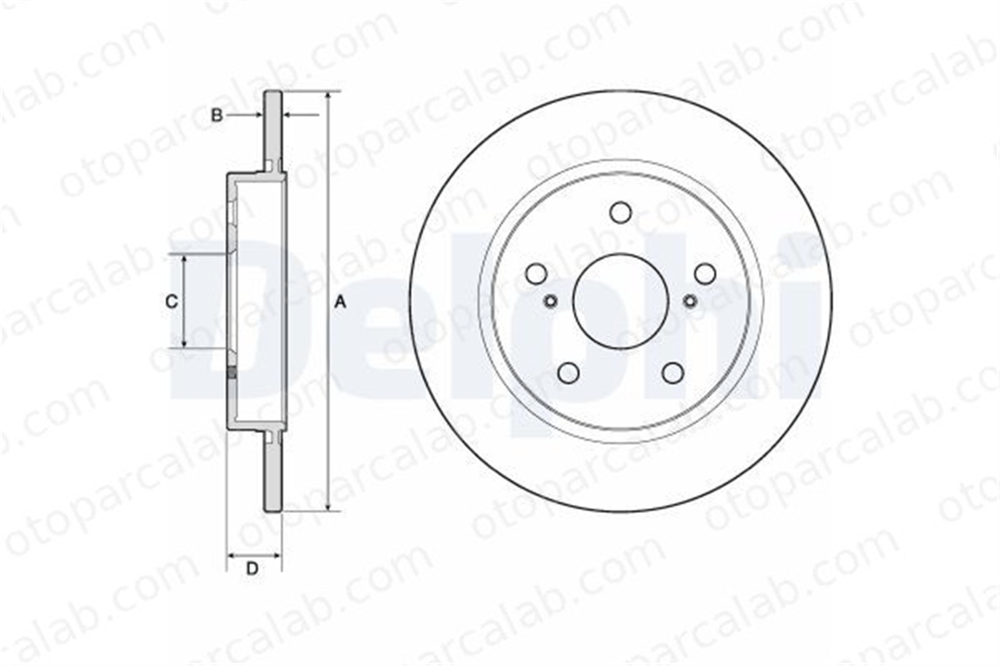 DELPHI BG4183 Fren Disk Ayna Arka Sağ ve Sol TOYOTA AURIS AURIS Station wagon 4243102170 4243102180