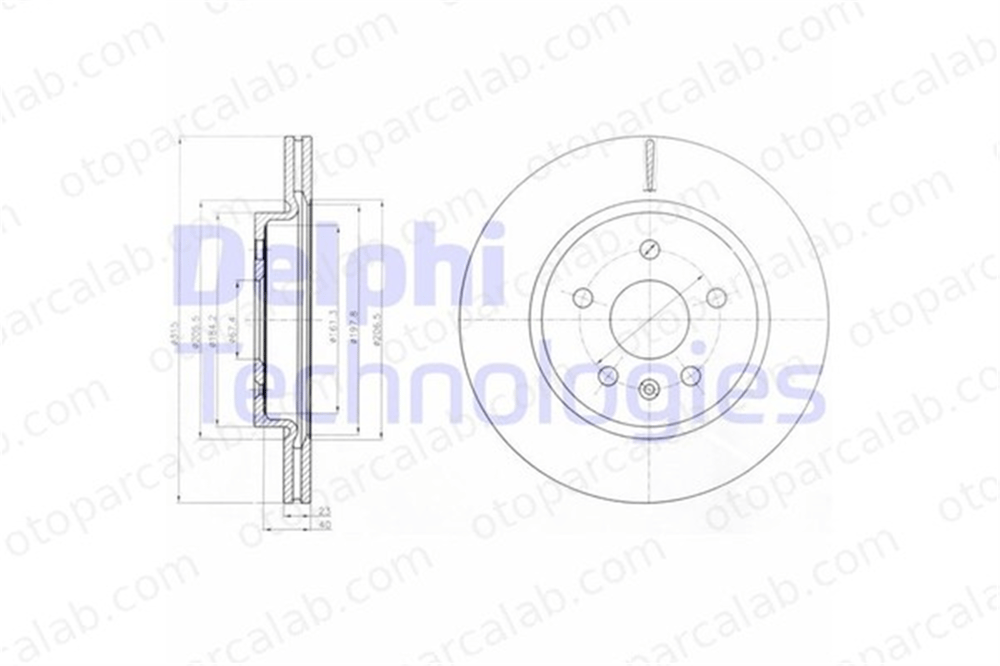 DELPHI BG4190 Fren Disk Ayna Arka Sağ ve Sol OPEL INSIGNIA A INSIGNIA A Sports Tourer 13502199 13592623