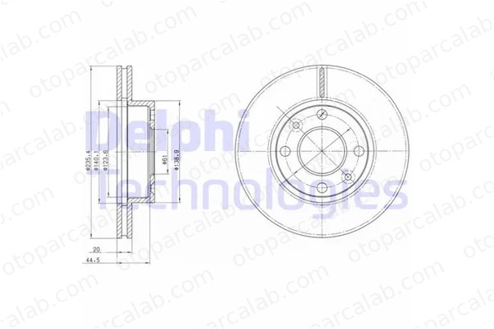 DELPHI BG4195 Fren Disk Ayna Ön Sağ ve Sol DACIA SOLENZA SUPERNOVA 6001539659