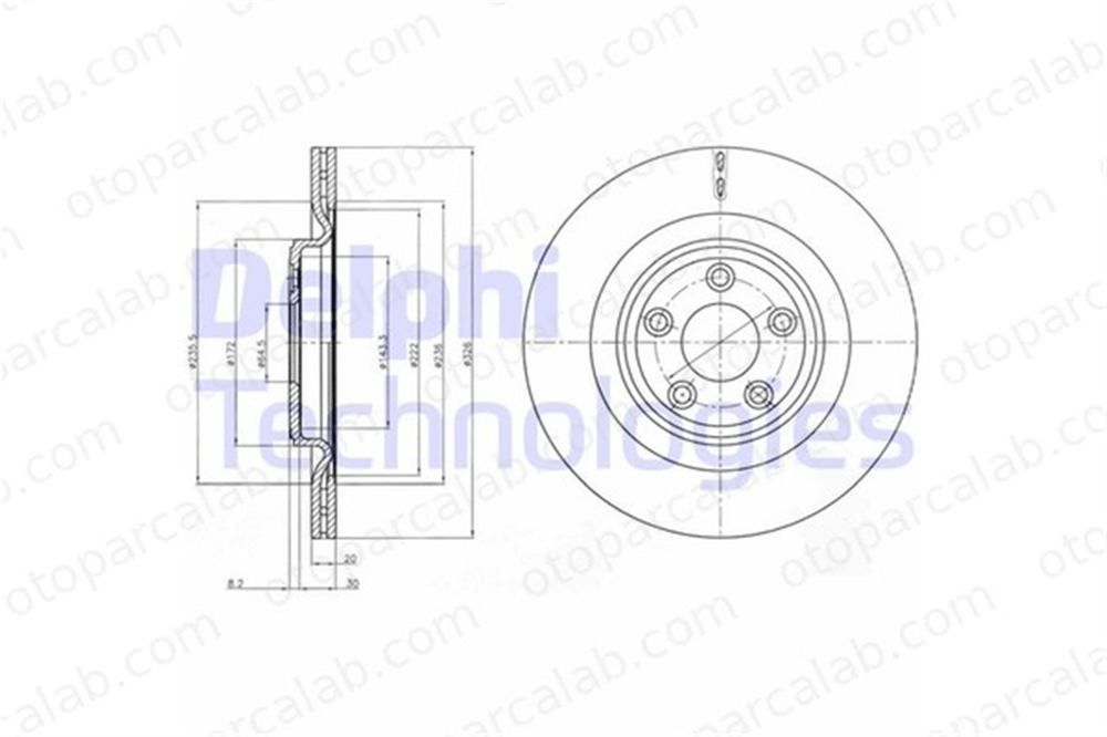 DELPHI BG4202C Fren Disk Ayna Arka Sağ ve Sol JAGUAR XF I XJ C2D26352 C2C25339
